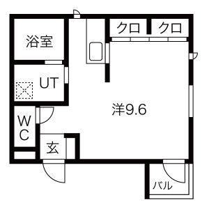 レイディエンス庄内通(ワンルーム/3階)の間取り写真