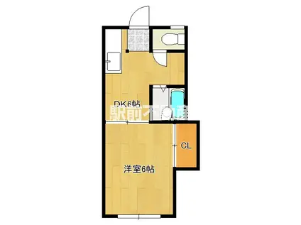 ピュアワールド(1DK/3階)の間取り写真