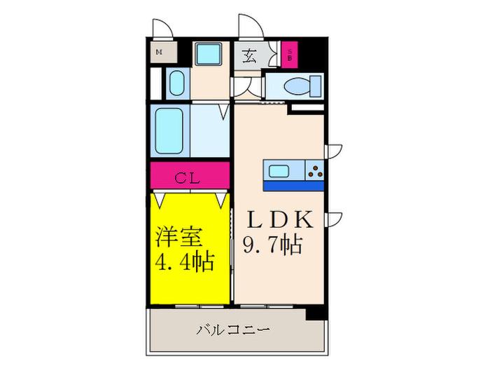 第23関根マンション(1LDK/4階)の間取り写真