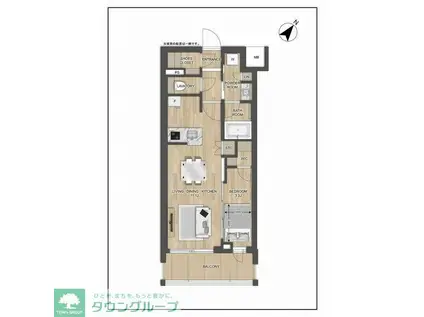 プレディアコート大森山王(1LDK/11階)の間取り写真