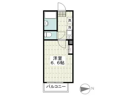 プランドール久木町(1K/2階)の間取り写真
