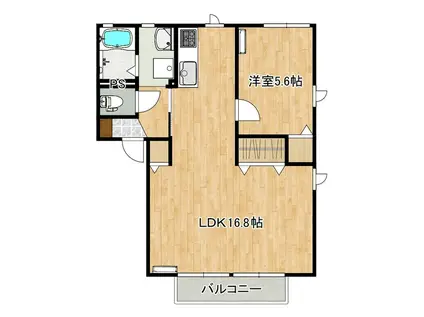 プレステージ(1LDK/2階)の間取り写真