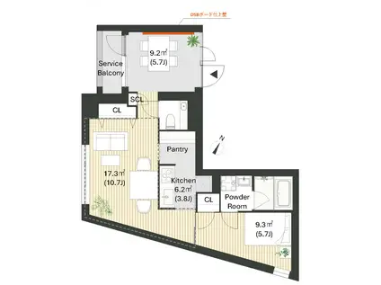 SWITCH(2LDK/2階)の間取り写真