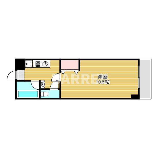 マンショングレース緑地(1K/2階)の間取り写真
