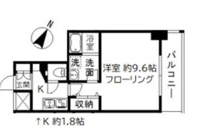 エレンシアK小岩(1K/7階)の間取り写真