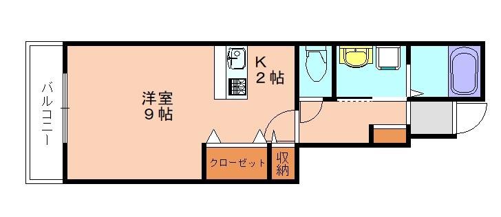 スターリースカイ V(1K/1階)の間取り写真