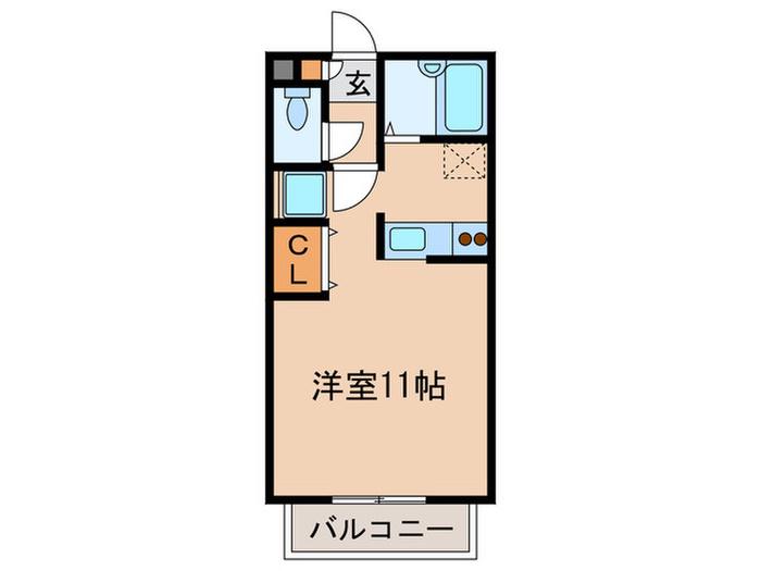 リバーサイド21(ワンルーム/1階)の間取り写真