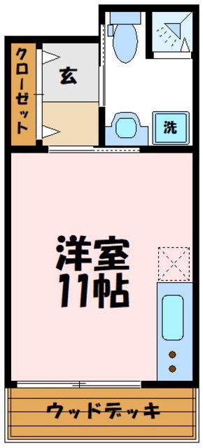 たまみTOTOMONI(ワンルーム/1階)の間取り写真