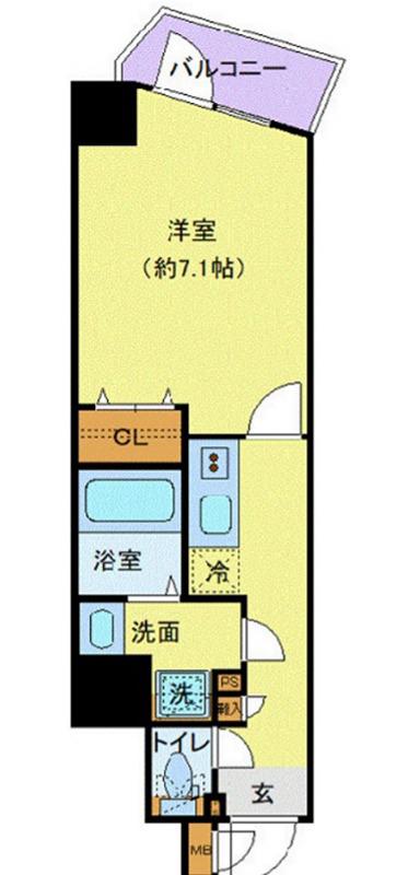 プレール・ドゥーク西新井II(1K/4階)の間取り写真
