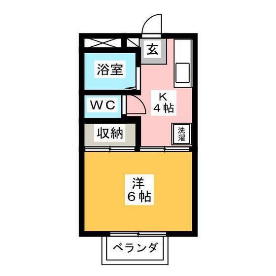 メゾン山盛(1K/2階)の間取り写真