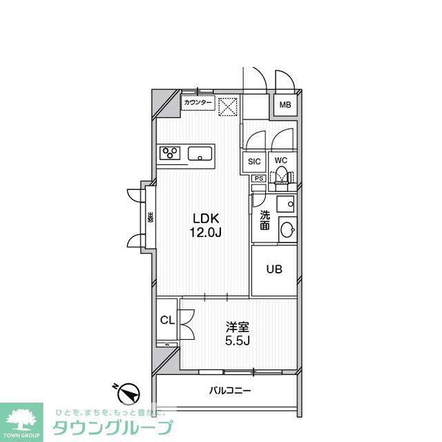 エルスタンザ文京千駄木(1LDK/4階)の間取り写真