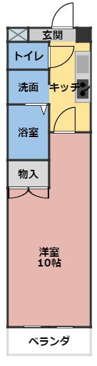 江戸橋利平治マンション(1K/3階)の間取り写真