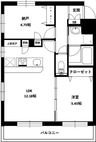 PAULOWNIA VALLEY TAKE10 西横浜(1SLDK/2階)の間取り写真
