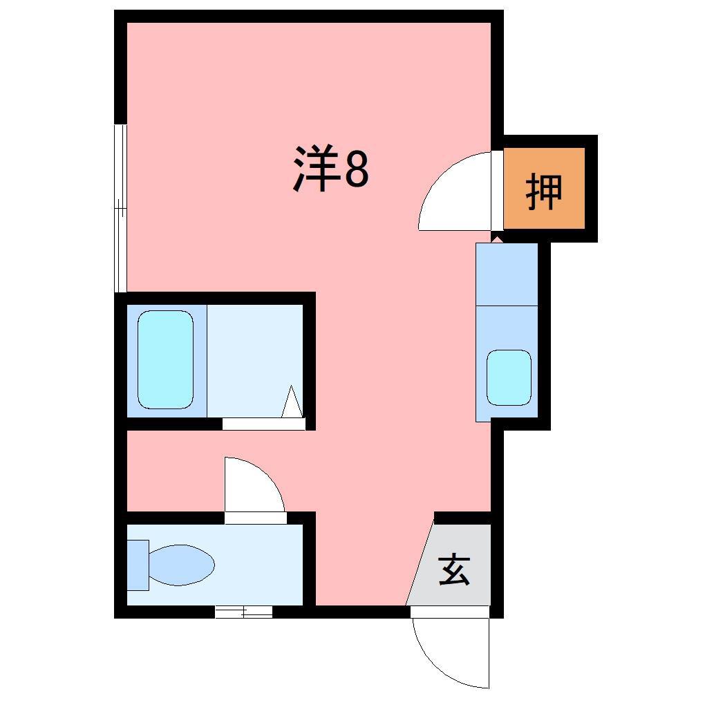 レジデンスみのり(ワンルーム/2階)の間取り写真