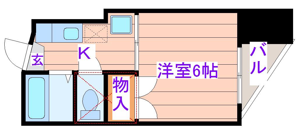 高橋ビル(1K/4階)の間取り写真