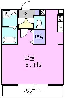 GRACIA江戸橋(1K/1階)の間取り写真