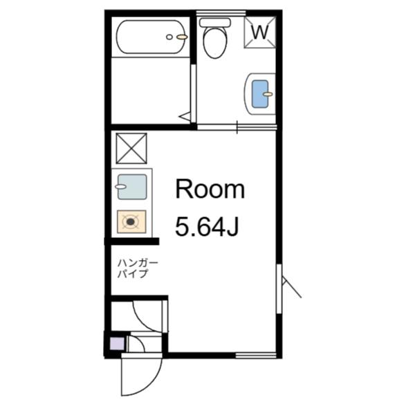 エーデル川崎殿町(ワンルーム/1階)の間取り写真