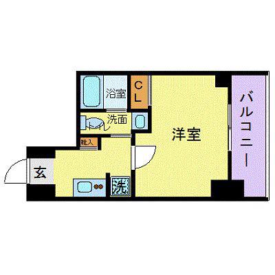 スカイコート日本橋第3(1K/11階)の間取り写真