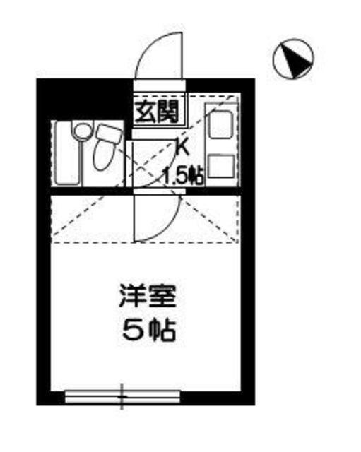 プラザドゥサビーネA(1K/1階)の間取り写真