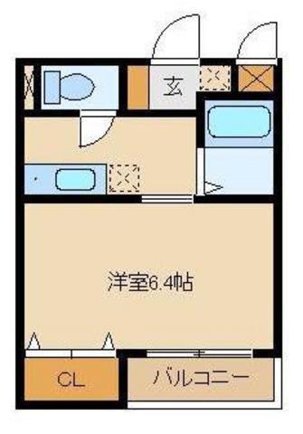 G.M.COURT(1K/1階)の間取り写真
