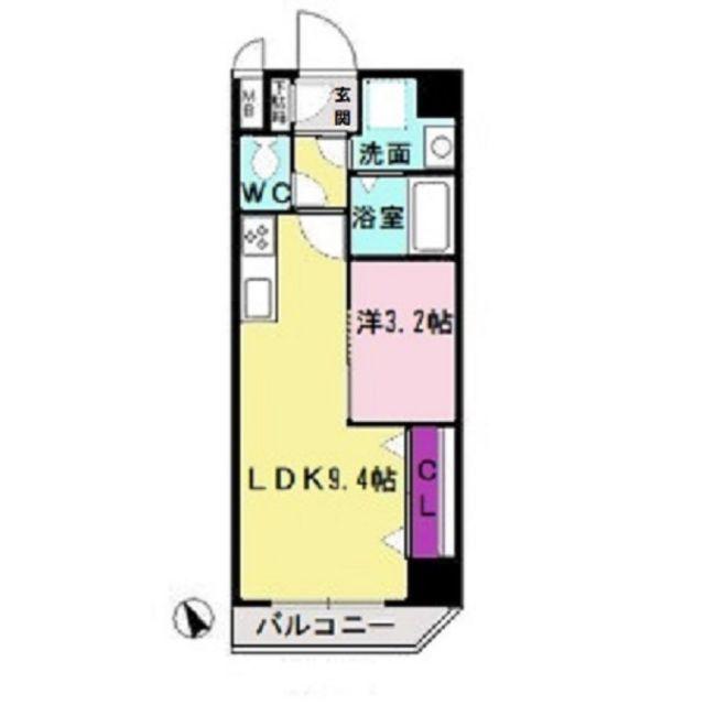 レジデンス悠海(1LDK/5階)の間取り写真