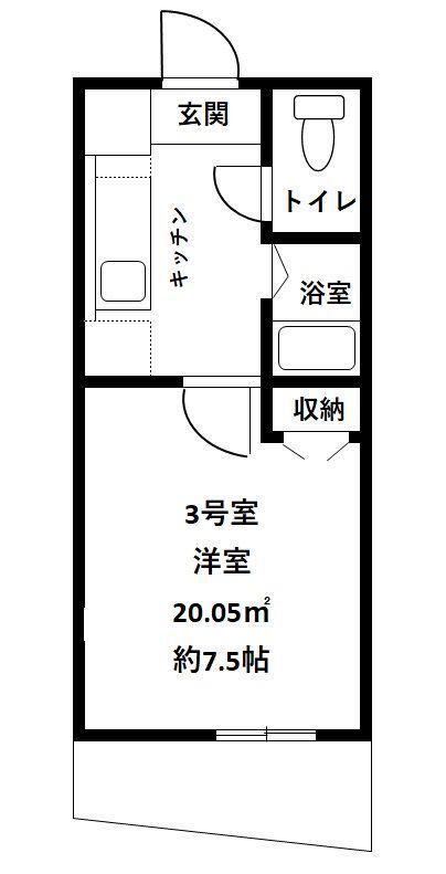 アリビオ百年橋通(1K/12階)の間取り写真
