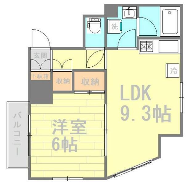 サンシティ5(1LDK/7階)の間取り写真