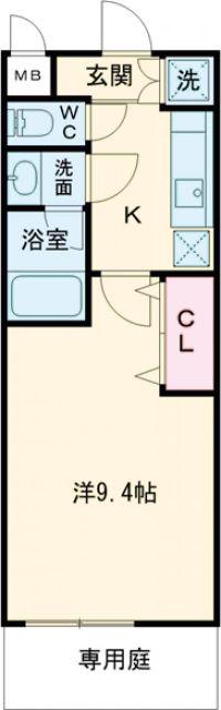 ラフィーネマック(1K/1階)の間取り写真