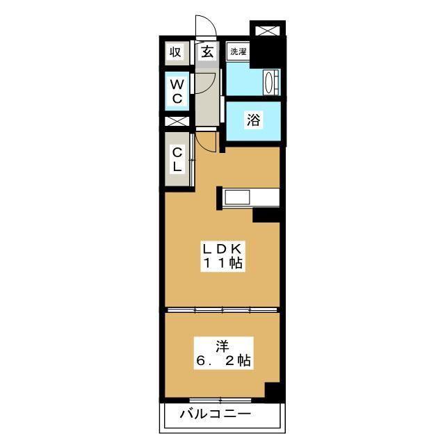 ベルテックス(1LDK/4階)の間取り写真