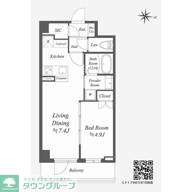 ALPHA PRIME東陽町(1LDK/10階)の間取り写真
