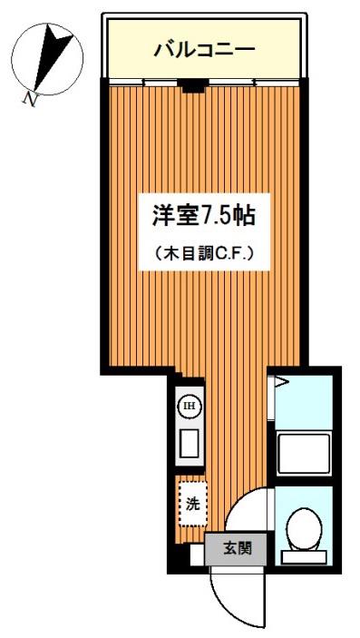1ST.Sビル(ワンルーム/3階)の間取り写真