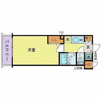 トーシンフェニックス芝浦ベイフォート(1K/11階)の間取り写真