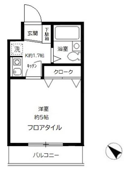 センチュリーハイム池袋(1K/2階)の間取り写真