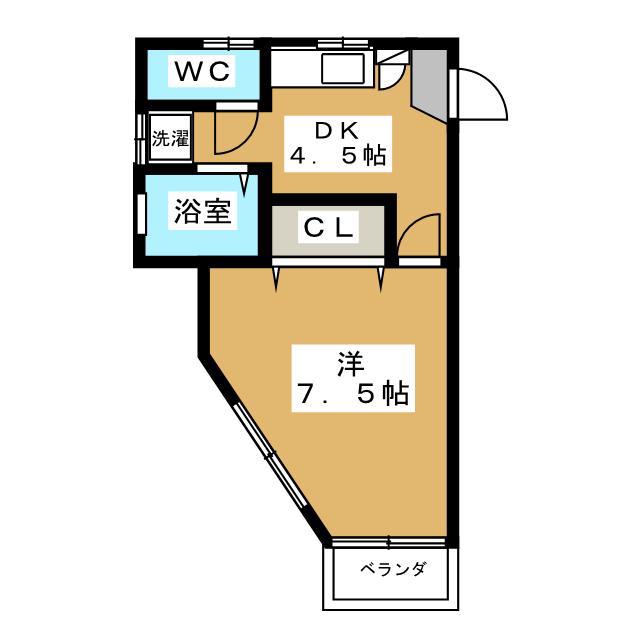 Jサイプレス沼袋(1DK/1階)の間取り写真