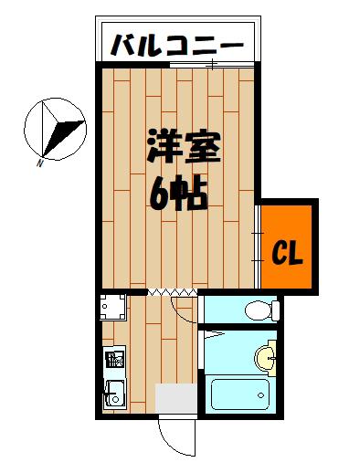 メゾンマツウラ(1K/1階)の間取り写真