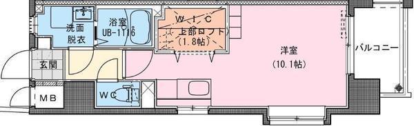 RIVIERE CHAMP 宮田町(ワンルーム/2階)の間取り写真