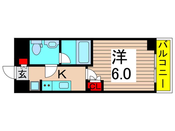 ユリカロゼ梅島(1K/7階)の間取り写真