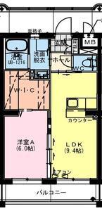 VIVIDO ARCOBALENO(1LDK/4階)の間取り写真
