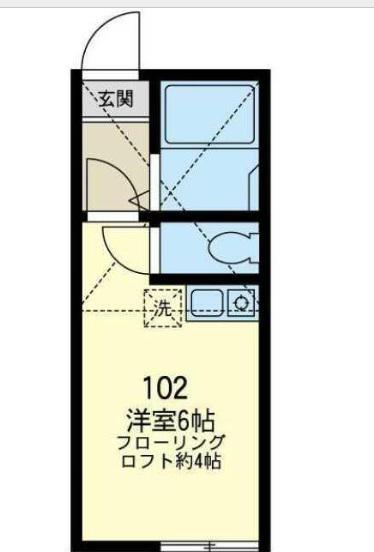 ユナイト横浜エトランゼ(ワンルーム/1階)の間取り写真