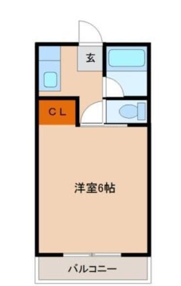 エレメント神宮東II(1K/2階)の間取り写真