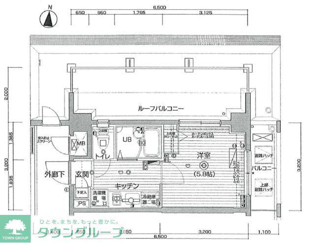アプレシティ高円寺(1K/6階)の間取り写真