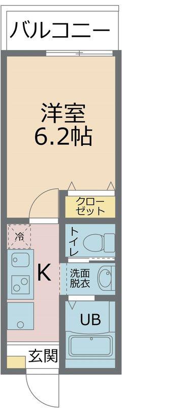 パームコテージ日進19番館(1K/1階)の間取り写真