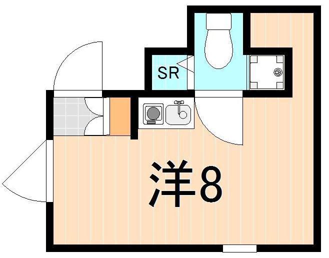 THEEKO(ワンルーム/5階)の間取り写真