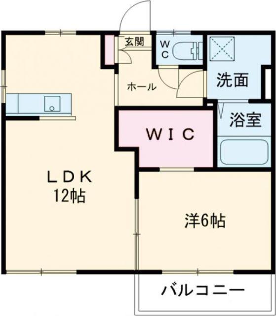 コーポ本明(1LDK/1階)の間取り写真