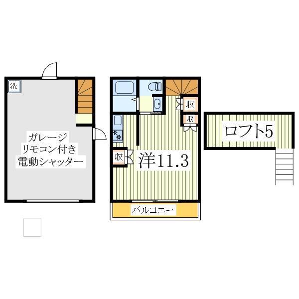 SKガレジオ白井VII(1K/1階)の間取り写真