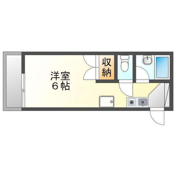 コーポラス村上(ワンルーム/1階)の間取り写真