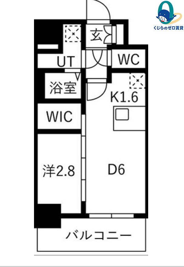 メイクスアート名古屋リニアFRONT(1DK/9階)の間取り写真
