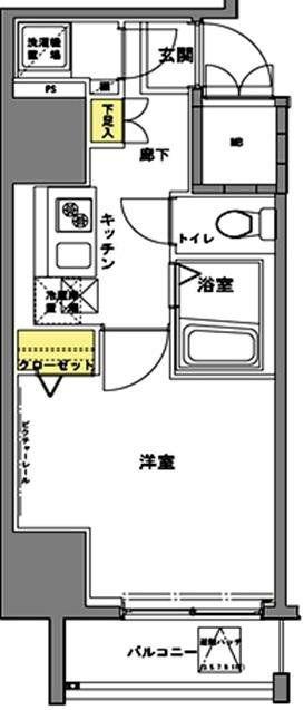 VIDA文京本郷(1K/8階)の間取り写真