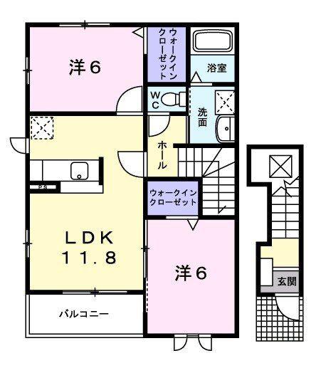 サンリット(2LDK/2階)の間取り写真