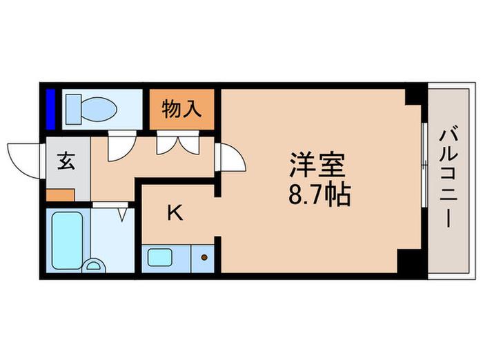 レジデンスTAKEMURA(1K/3階)の間取り写真